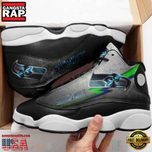 Seattle Seahawks NFL Big Logo Football Team Air Jordan 13 Shoes - Gift For Fans