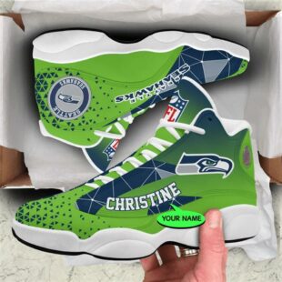 Seattle Seahawks NFL Personalized Jordan 13 Shoes