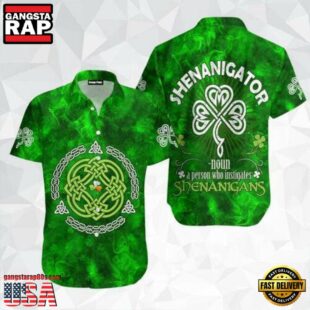 Senanigans Shamrock St Patrick'S Day Hawaiian Shirt For Men & Women