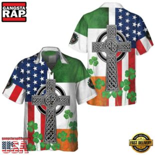 St Patrick'S Day Irish American Aloha Hawaiian Shirts