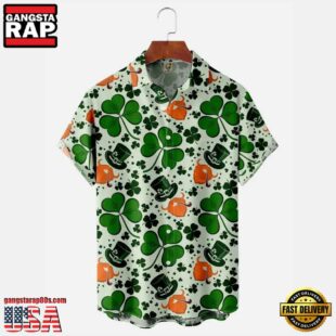 St Patrick'S Day Shamrock American Hawaiian Shirt