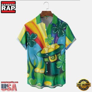 St Patrick'S Day Shamrock American Hawaiian Shirt