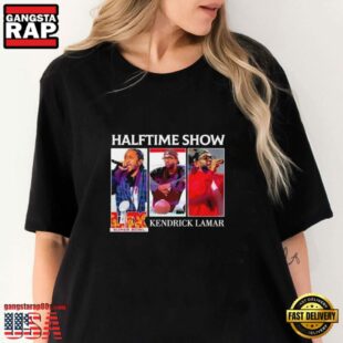 Super Bowl LIX 2025 Halftime Show Kendrick Lamar T Shirt Black