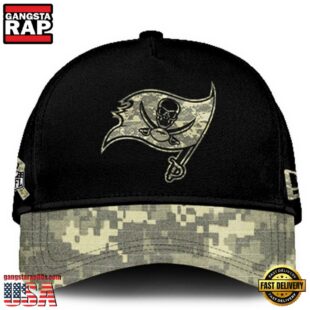 Tampa Bay Buccaneers 2024 Salute to Service Club Black Camo Cap Gift For Veteran