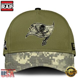 Tampa Bay Buccaneers 2024 Salute to Service Club Green Camo Cap Gift For Veteran