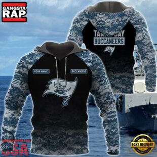 Tampa Bay Buccaneers U.S. Navy NWU Camouflage Cutsom Name Hoodie