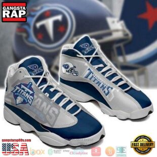 Tennessee Titans Football Team NFL Big Logo 6 Gift Air Jordan 13 Sneaker Shoes - Gift For Fans