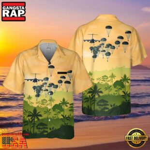 The 82Nd Airborne Division Parachute Pocket Hawaiian Shirt