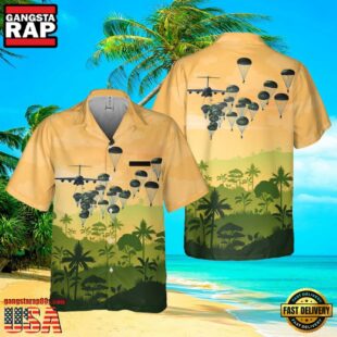 The 82Nd Airborne Division Parachute Pocket Hawaiian Shirt