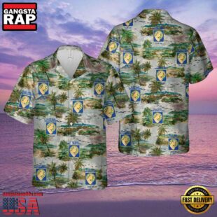 US Army 2-34 Armor Regiment Veteran Hawaiian Shirt