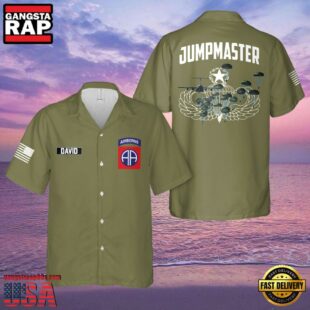 U.S. Army 82Nd Airborne Paratrooper Jumpmaster Hawaiian Shirt