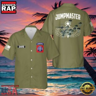 U.S. Army 82Nd Airborne Paratrooper Jumpmaster Hawaiian Shirt