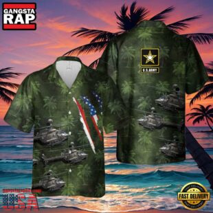 U.S. Army Bell Oh-58D Kiowa Warrior Hawaiian Shirt