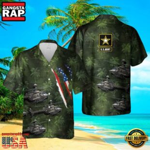 U.S. Army Bell Oh-58D Kiowa Warrior Hawaiian Shirt