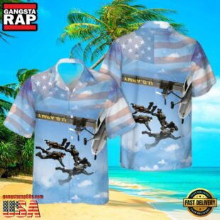 U.S. Army Golden Knights Parachute Team Hawaiian Shirt