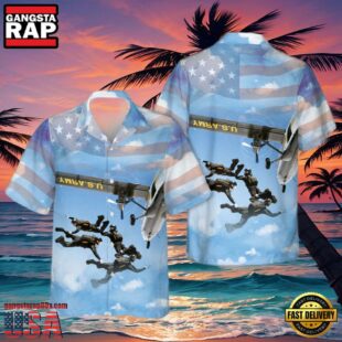 U.S. Army Golden Knights Parachute Team Summer Hawaiian Shirt