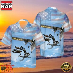 U.S. Army Golden Knights Parachute Team Summer Hawaiian Shirt