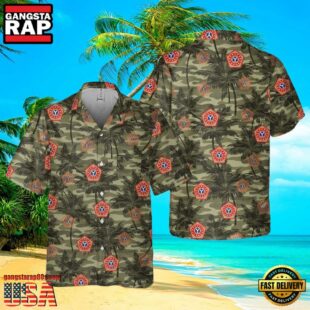 U.S. Army Of Illinois National Guard Pocket Hawaiian Shirt