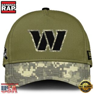 Washington Commanders 2024 Salute to Service Club Green Camo Cap Gift For Veteran