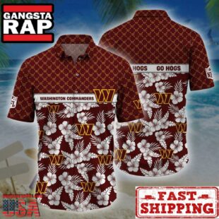 Washington Commanders NFL Palm Leaves Hawaiian Shirt