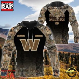 Washington Commanders Personalized Your Name Hunting Camo Hoodie