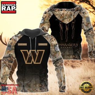 Washington Redskins Personalized Hoodie Camo Hunting Perfect Gift