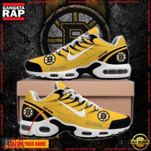 Boston Bruins Run together, share together Custom name Air Max Plus Shoes