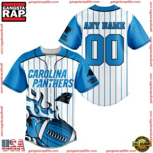 Custom Name And Number Carolina Panthers NFL 3D Baseball Jersey Shirt