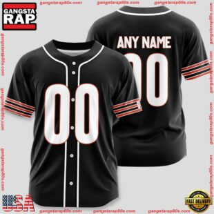 Custom Name And Number Chicago Bears NFL Team Baseball Jersey