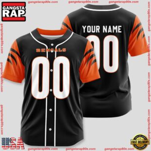 Custom Name And Number Cincinnati Bengals NFL Team Sport Baseball Jersey