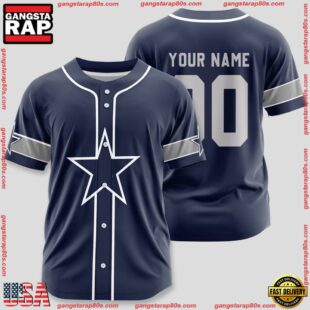 Custom Name And Number Dallas Cowboys NFL Sport Baseball Jersey