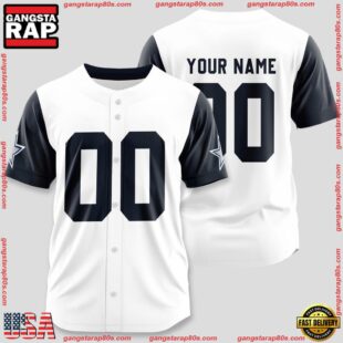 Custom Name And Number Dallas Cowboys NFL Team Sport Baseball Jerseys