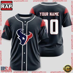 Custom Name And Number Houston Texans NFL Sport Baseball Jersey