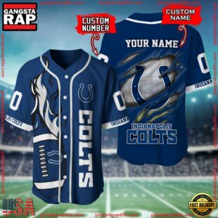 Custom Name And Number Indianapolis Colts NFL Football Team Baseball Jersey Shirt