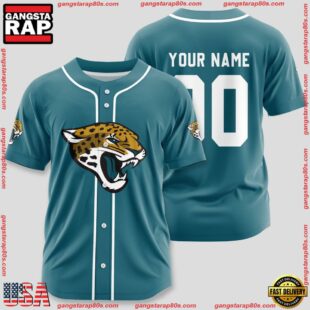 Custom Name And Number Jacksonville Jaguars NFL Sport Baseball Jersey