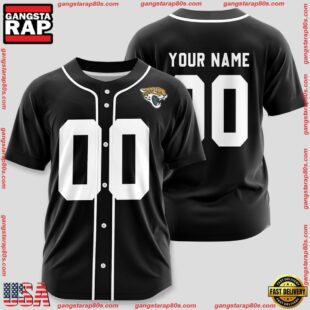 Custom Name And Number Jacksonville Jaguars NFL Team Baseball Jersey