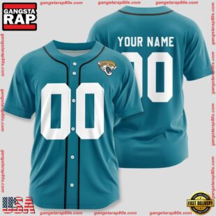 Custom Name And Number Jacksonville Jaguars NFL Team Sport Baseball Jersey