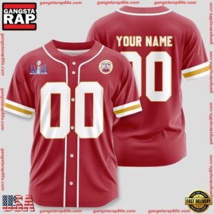 Custom Name And Number Kansas City Chiefs NFL Team Baseball Jersey