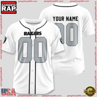 Custom Name And Number Las Vegas Raiders NFL Team Baseball Jersey