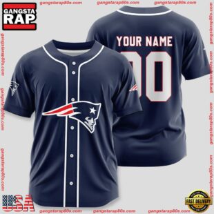 Custom Name And Number New England Patriots NFL Sport Baseball Jersey