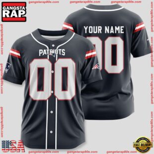 Custom Name And Number New England Patriots NFL Team Sport Baseball Jersey