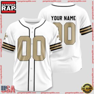 Custom Name And Number New Orleans Saints NFL Team Baseball Jersey