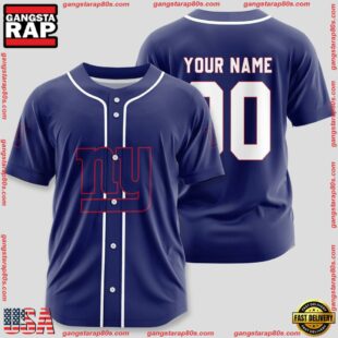 Custom Name And Number New York Giants NFL Team Baseball Jersey