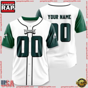 Custom Name And Number Philadelphia Eagles NFL Team Sport Baseball Jersey