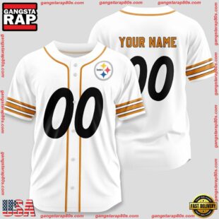 Custom Name And Number Pittsburgh Steelers NFL Team Baseball Jersey