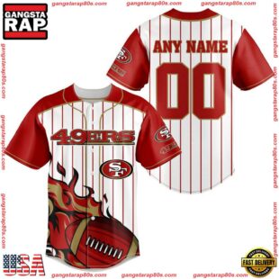 Custom Name And Number San Francisco 49ers NFL 3D Baseball Jersey Shirt