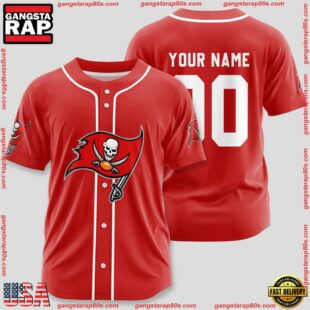 Custom Name And Number Tampa Bay Buccaneers NFL Team Baseball Jersey