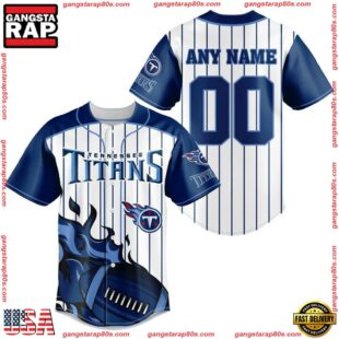 Custom Name And Number Tennessee Titans NFL 3D Baseball Jersey Shirt