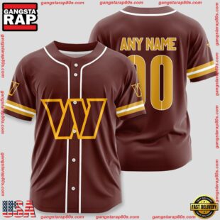 Custom Name And Number Washington Commanders NFL Sport Baseball Jersey