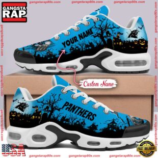 Custom Name NFL Carolina Panthers Halloween Day Air Max Plus Shoes